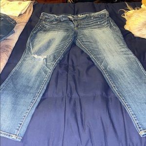 American eagle medium wash jeggings